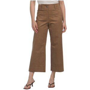 ELIE TAHARI High Waisted Cropped Wide Leg Pants